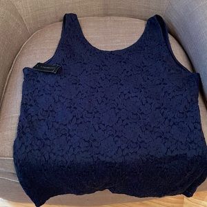 Lane Bryant lace top in blue 14/16, NWT